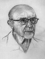 Line drawing of Carl Rogers's head
