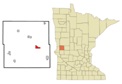 Location of Barrett, Minnesota