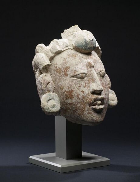 File:Mayan - Stucco Portrait Head - Walters 20092026 - Three Quarter Right.jpg