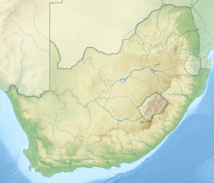 Map showing location of the Klein Swartberg in South Africa