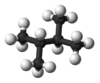 Ball and stick model of 2,3-dimethylbutane