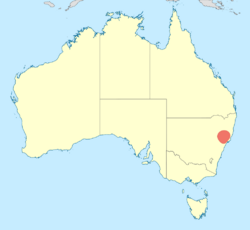 Austroargiolestes christine distribution map.svg