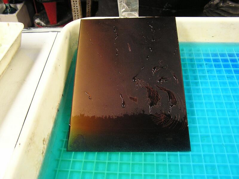File:Copper sulfate etching bath.JPG