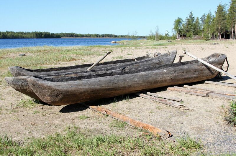 File:Dugout boats Kierikki Centre Oulu 20130526.JPG