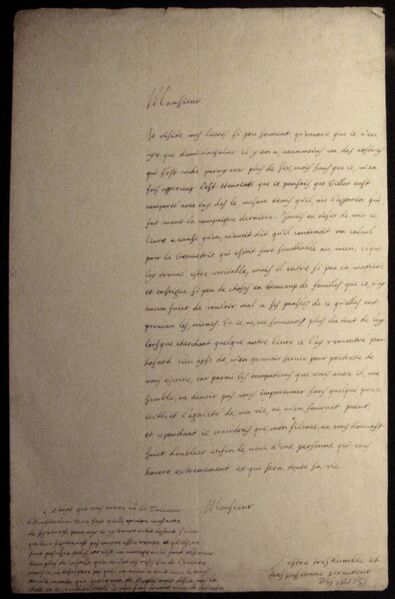 File:Handwritten letter by Descartes December 1638.jpg