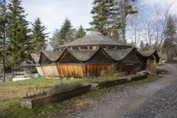 Himalayan-style yurts, which serve as living quarters, educational spaces, and guest houses at the Mountain Institute, a community of conservationists on the slopes of Spruce Knob, the highest point LCCN2015634472.tif