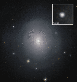 NGC 4993 and GRB170817A after glow.gif