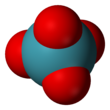 Space-filling model of the xenon tetroxide molecule
