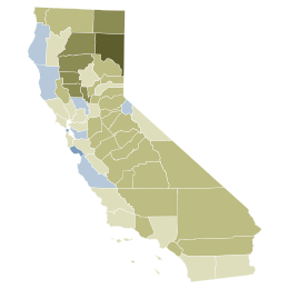 2022 California Proposition 30 results map by county.svg