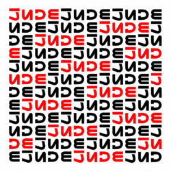 Ambigramm Jude Muslim (black and red - animated).gif
