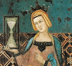 A detail from the 14th century painting Temperance by Ambrogio Lorenzetti