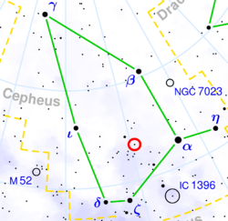 Cepheus constellation crop VV Cephei location.png