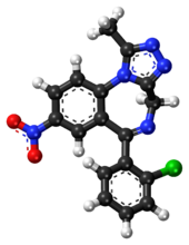 Clonazolam ball-and-stick model.png