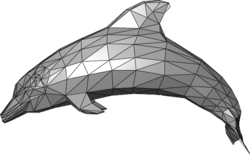 Dolphin triangle mesh.png