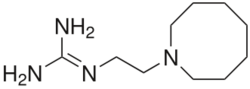 Skeletal formula of guanethidine