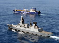 HMS Diamond Escorting Ark Futura During Operation Recsyr MOD 45157603.jpg