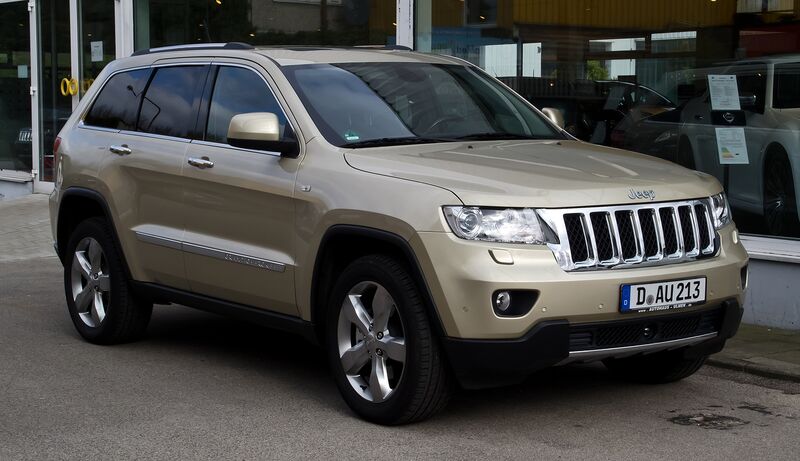 File:Jeep Grand Cherokee 3.0 CRD Overland (WK) – Frontansicht, 31. März 2012, Düsseldorf.jpg