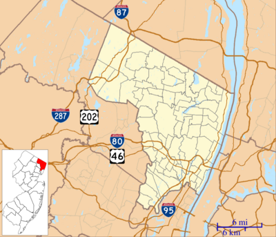 Location map of Bergen County, New Jersey.svg