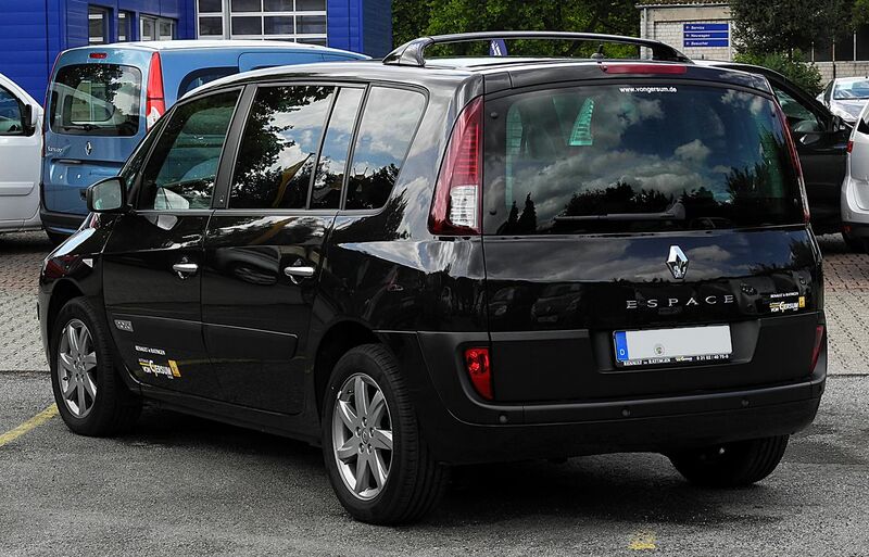 File:Renault Espace Edition 25th dCi 175 (IV, Facelift) – Heckansicht (1), 17. Juli 2011, Ratingen.jpg
