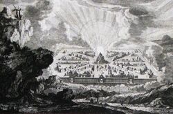 Apocalypse 38. A new heaven and new earth. Revelation cap 21. Mortier's Bible. Phillip Medhurst Collection.jpg