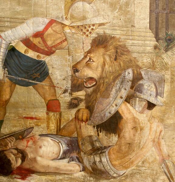 File:Barbary Lion in colosseum of Rome.jpg