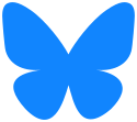 Logo showing a white butterfly in a blue sky.