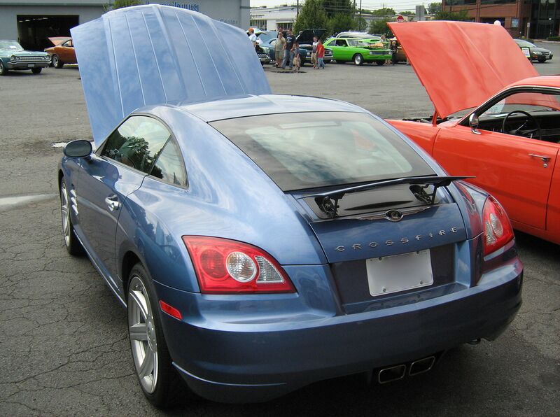 File:Chrysler Crossfire fastback blue rear.jpg