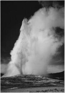 Photograph of Old Faithful Geyser Erupting in Yellowstone National Park - NARA - 519994.jpg