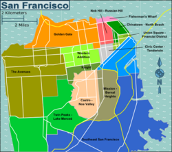 Map of San Francisco administrative districts