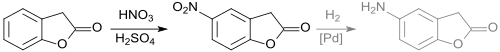 5-Nitro- and 5-amino-2-coumaranone