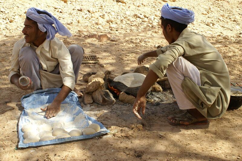 File:Bedouins making bread.jpg
