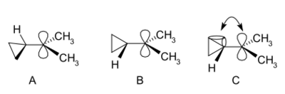 Cyclopropylcarbinyl bisected conformation.svg