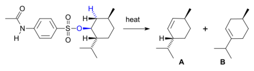 E1 elimination Nash 2008, antiperiplanar relationship in blue