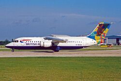 G-BZAY B.Ae 146-RJ100 British Aws(Citiexpress) MAN 27APR03 (8380221952).jpg