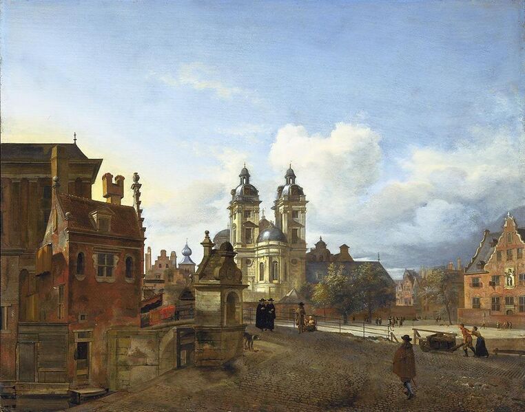 File:Jan van der Heyden and Adriaen van de Velde - View of Düsseldorf with the church of St. Andrew in the centre.jpg