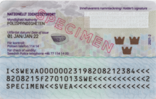 Engineering:National identity card (Sweden) - HandWiki