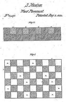 Patent Drawing of Nicolson's Pavement