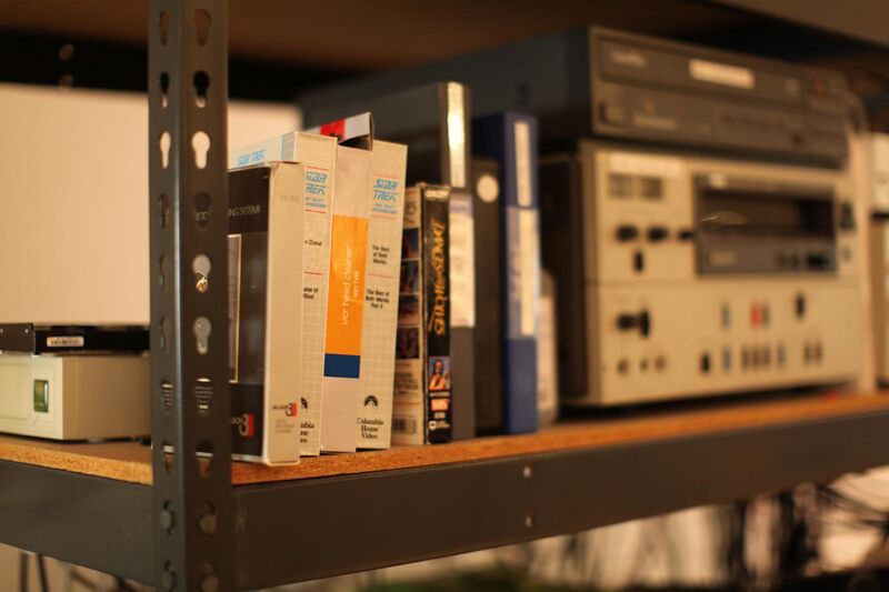 File:Videocassettes and VCRs at Internet Archive.jpg