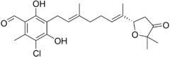 Structural formula of ascofuranone