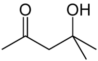 Skeletal formula of diacetone alcohol