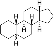 Stereo, skeletal formula of gonane ((1R,2S,10S,11R,15S)-heptadecane) with all chiral centres hydrogenised