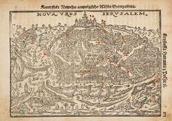 A detailed map of Jerusalem from the 17th century