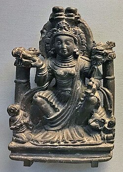 Laxmi statue from Kashmir 650-700 AD in British Museum.jpg