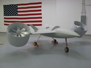 Mockup of American Dynamics AD-150 tiltfan UAV.jpg