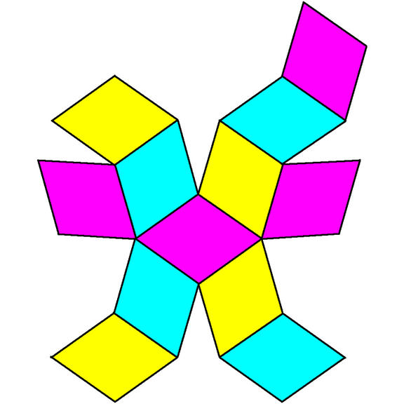 File:Rhombicdodecahedron net2.png