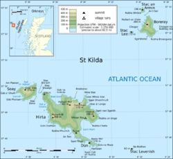 Saint Kilda archipelago topographic map-en.svg