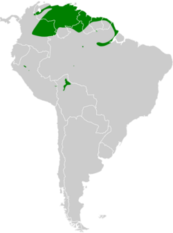 Tangara cayana map.svg