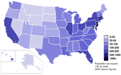 US 2000 census population density map by state.svg