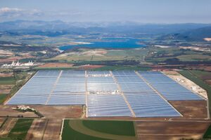 Aerial photographs of the Valle Solar Power Station.
